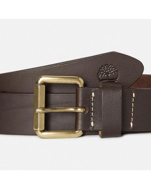 Timberland Brown Casual Heritage Leather Belt For