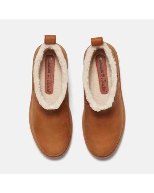Timberland Brown Stone Street Platform Warm-Lined Slip-On Boot For