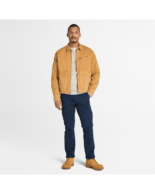 Timberland Blue Strafford Washed Canvas Jacket For for men