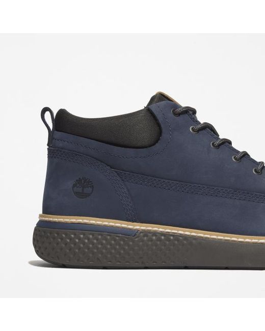 Timberland Blue Cross Mark Leather Chukka For Men In Navy, Man, Navy, Size: 7 for men