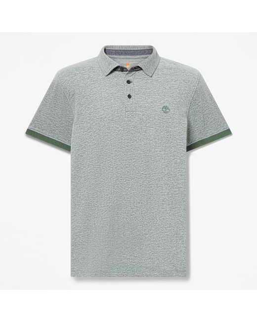 Timberland Gray Baboosic Brook Oxford Short-Sleeve Polo For for men