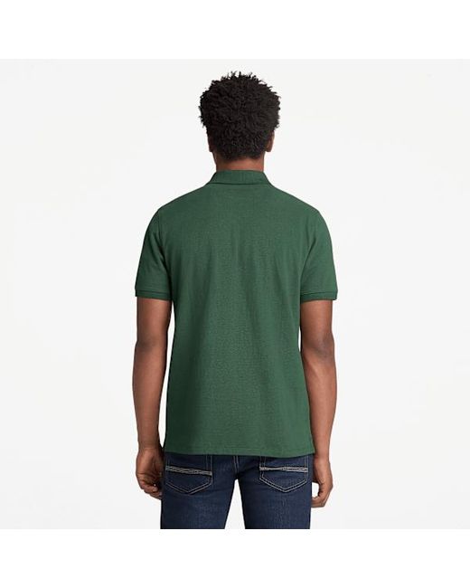 Timberland Green Millers River Short-Sleeve Pique Polo Shirt For for men