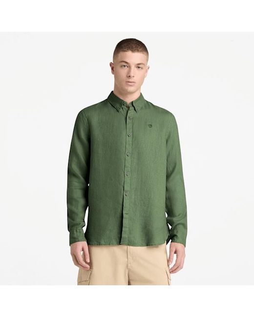 Timberland Green Mill Brook Linen Shirt For for men