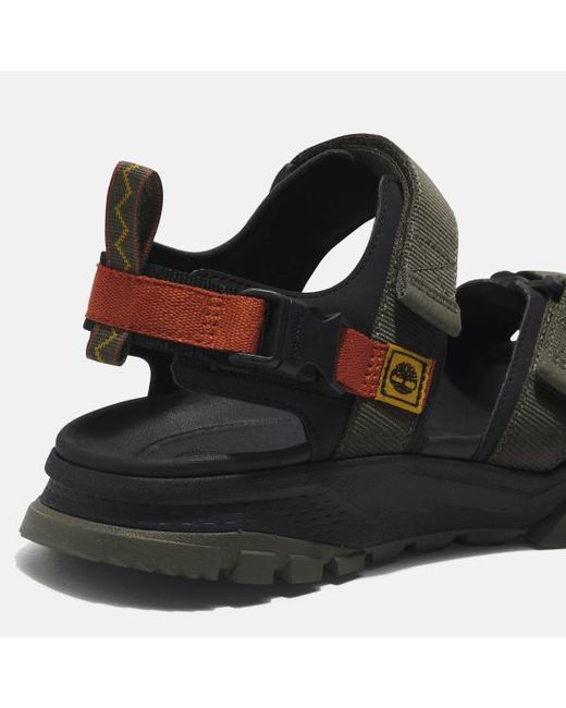 Timberland Black Garrison Trail Backstrap Sandal For Men In Green, Man, Green, Size: 6.5 for men