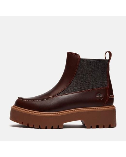Timberland Brown Stone Street Platform Chelsea Boot For