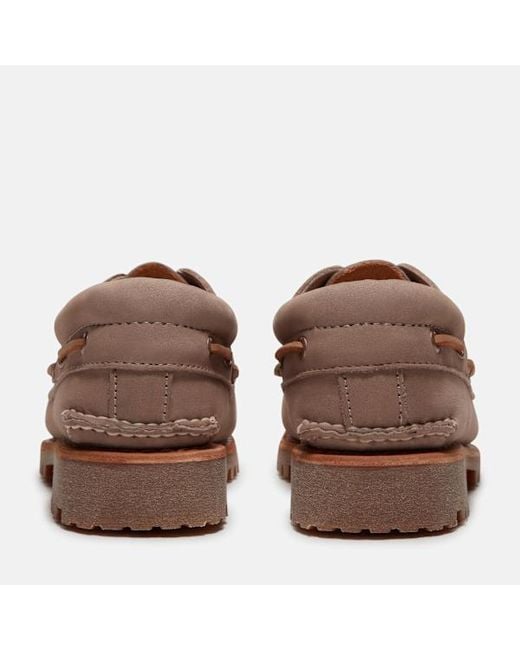 Timberland Brown All Gender Lake House 3-Eye Lug Boat Shoe for men