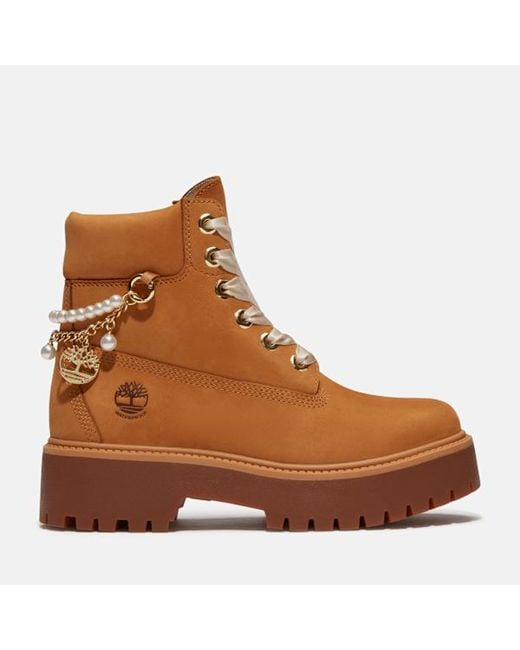Timberland Brown Stone Street Platform 6-Inch Waterproof Boot For