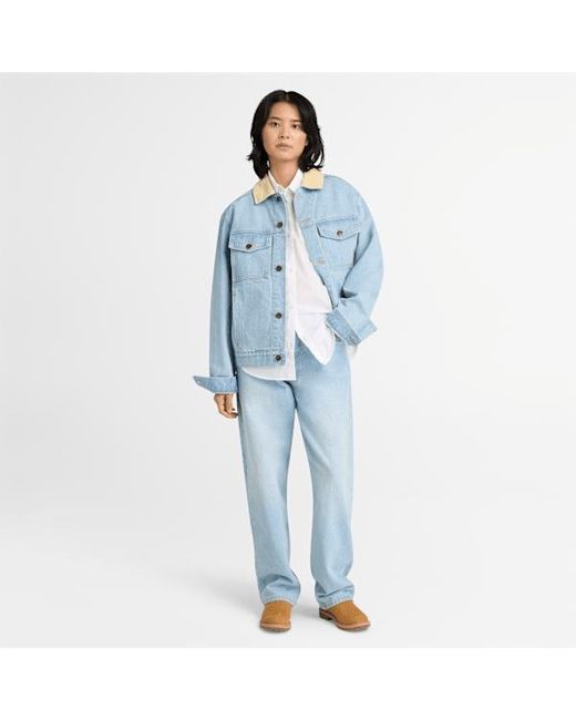 Timberland Poplin Shirt For Women In White, Woman, White, Size: L for men