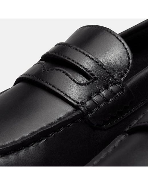 Timberland Black Classic Slip-On Boat Shoe For