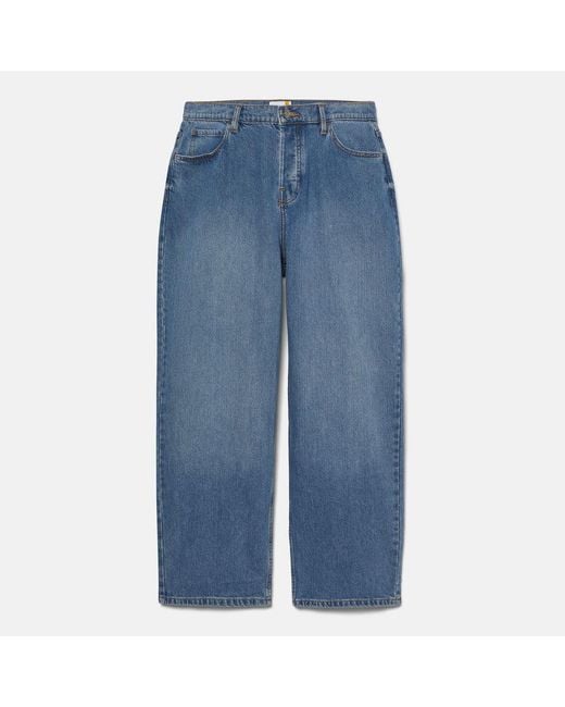 Timberland Blue Relaxed Denim Trousers With Refibra Technology for men