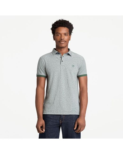 Timberland Gray Baboosic Brook Oxford Short-Sleeve Polo For for men