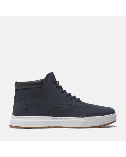 Timberland Maple Grove Mid Lace-up Trainer For Men In Dark Blue, Man, Blue, Size: 6.5 for men