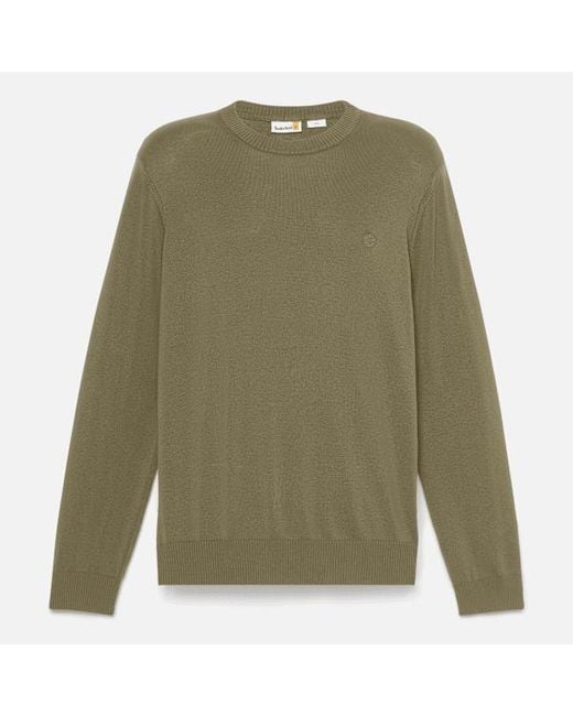 Timberland Green Merrymack River Garment Dyed Jumper For for men