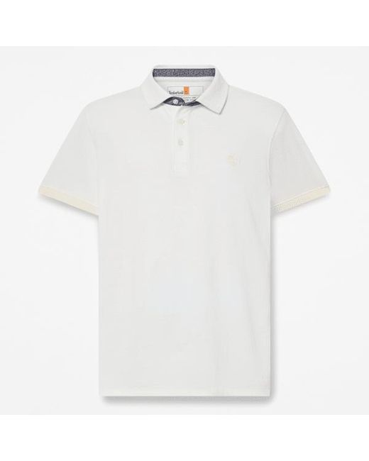Timberland White Baboosic Brook Oxford Short-Sleeve Polo For for men