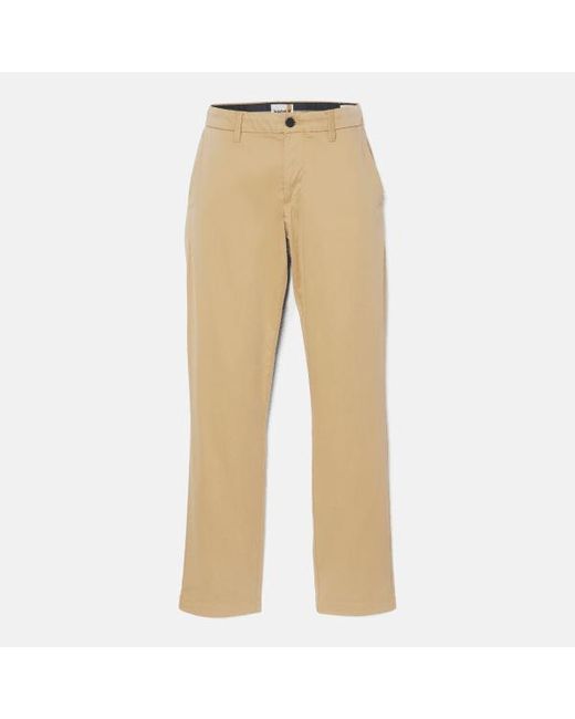 Timberland Pink Claremont Twill Chino Slim Trouser For Men In Beige, Man, Beige, Size: 29 for men