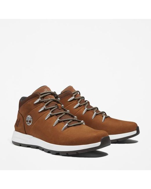 Timberland Brown Sprint Trekker Mid Trainer For for men