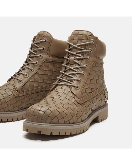 Timberland Brown Textured Premium 6-Inch Boot For for men