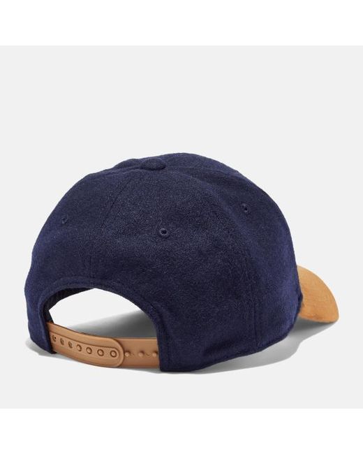 Timberland Wool Baseball Cap For Men In Dark Blue, Man, Blue for men