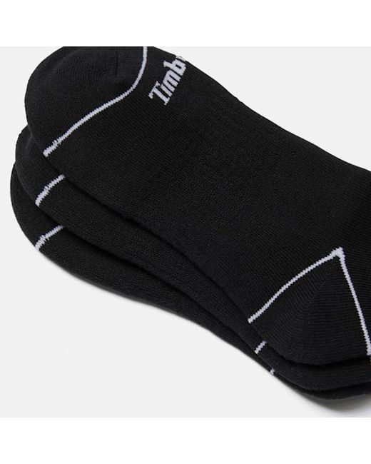 Timberland Black Bowden 3-Pack Full Cushion Crew Sock