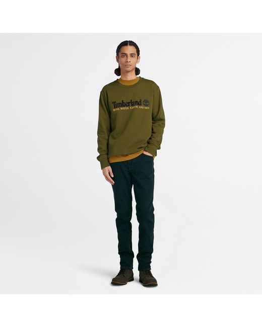 Timberland Green Wind, Water, Earth, And Sky Sweatshirt for men