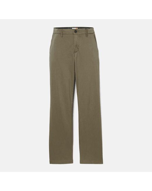 Timberland Green Claremont Twill Chino Straight Trouser For for men