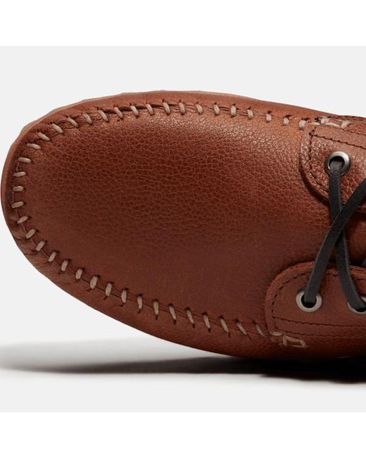 Timberland Brown Road Trip 3-Eye Lug Handsewn Boat Shoe For for men