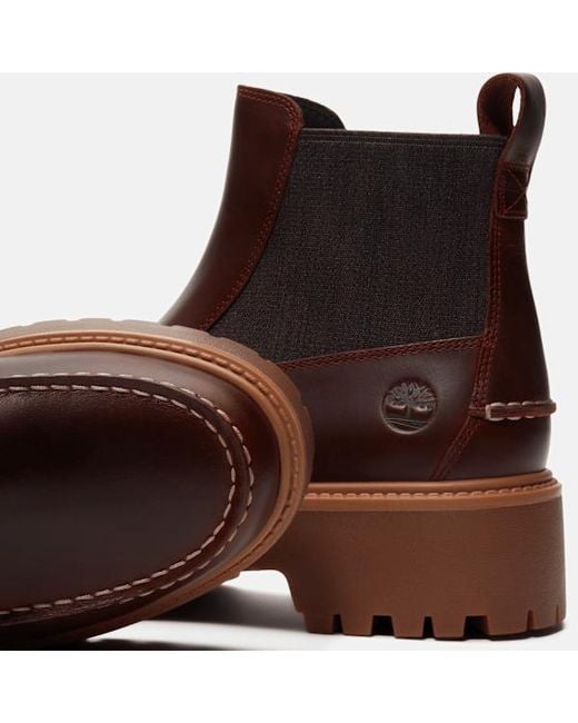 Timberland Brown Stone Street Platform Chelsea Boot For
