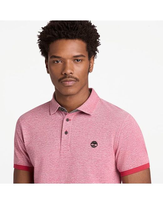 Timberland Pink Baboosic Brook Oxford Short-Sleeve Polo For for men