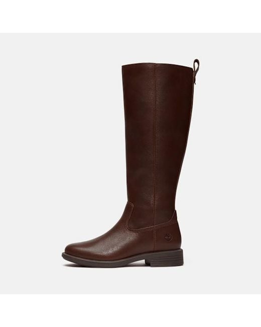 Timberland Brown Verona Square Tall Side Zip Boot For
