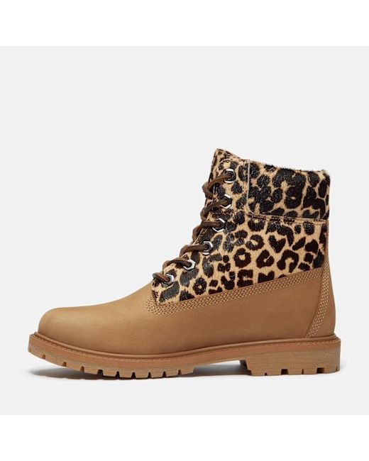 Timberland Brown Leopard 6-Inch Premium Boot For