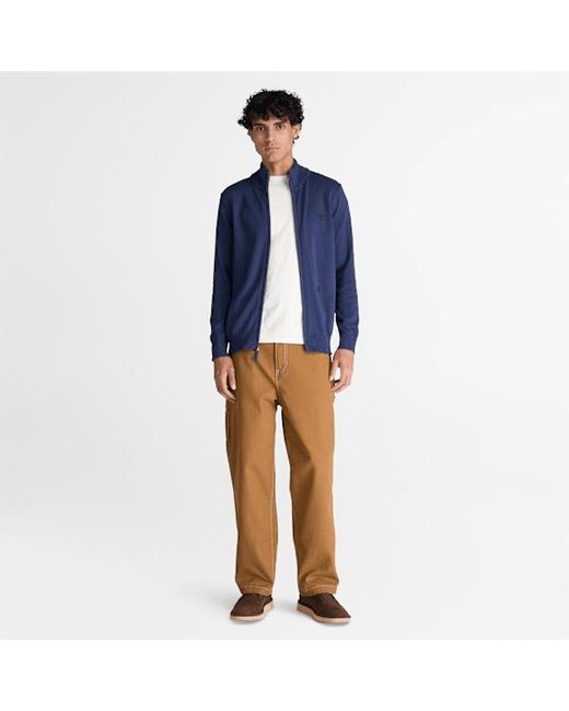 Timberland Blue Williams River Cotton Full-Zip Jumper For for men