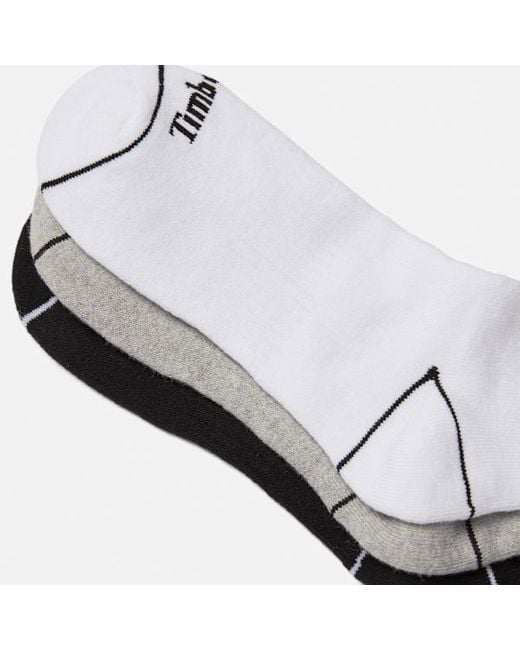 Timberland Black Bowden 3-Pack Full Cushion Crew Sock
