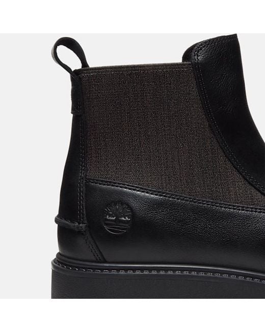 Timberland Black Stone Street Platform Chelsea Boot For
