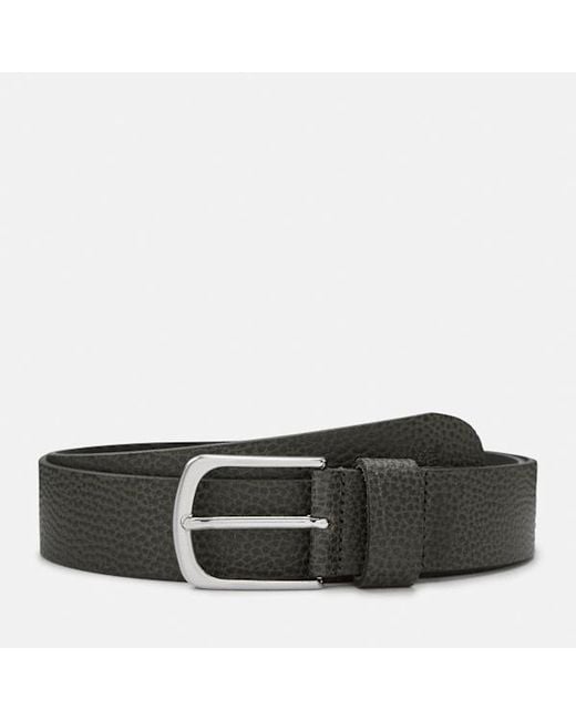 Timberland Black Canyon Lake Embossed Leather Belt In Dark Green, Man, Green, Size: L for men