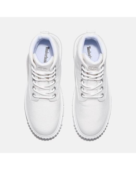 Timberland White Greyfield Canvas Boot