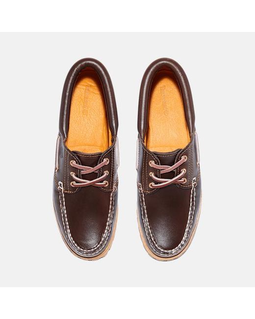 Timberland Brown Noreen 3-eye Lug Handsewn Boat Shoe