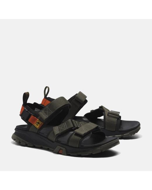Timberland Black Garrison Trail Backstrap Sandal For Men In Green, Man, Green, Size: 6.5 for men