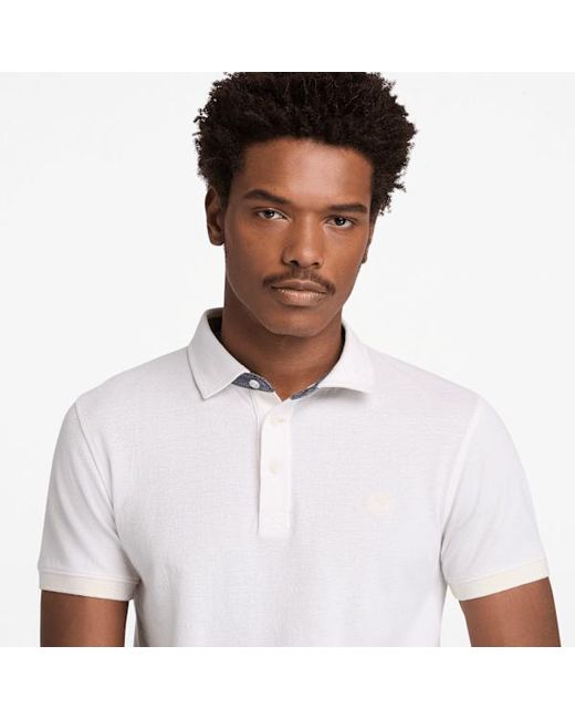 Timberland White Baboosic Brook Oxford Short-Sleeve Polo For for men