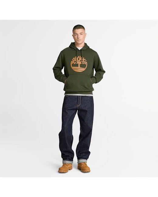 Timberland Green Northwood Tree Logo Hoodie For for men