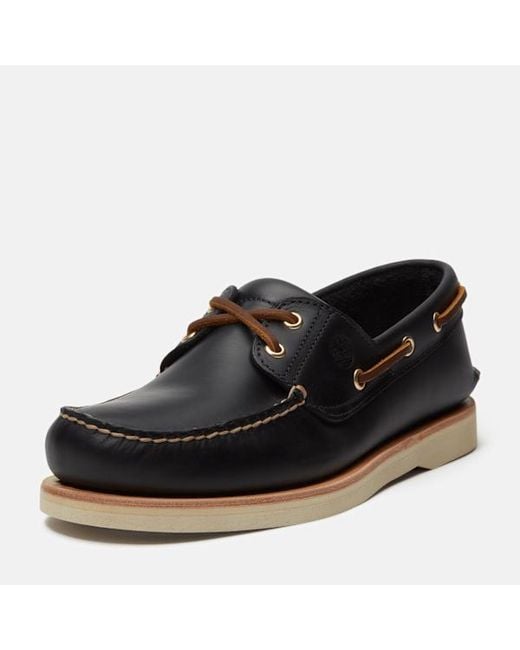 Timberland Black Crafted Boat Shoe For for men
