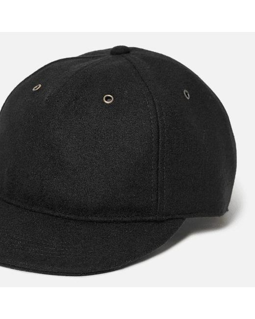 Timberland Black All Over Wool Baseball Cap