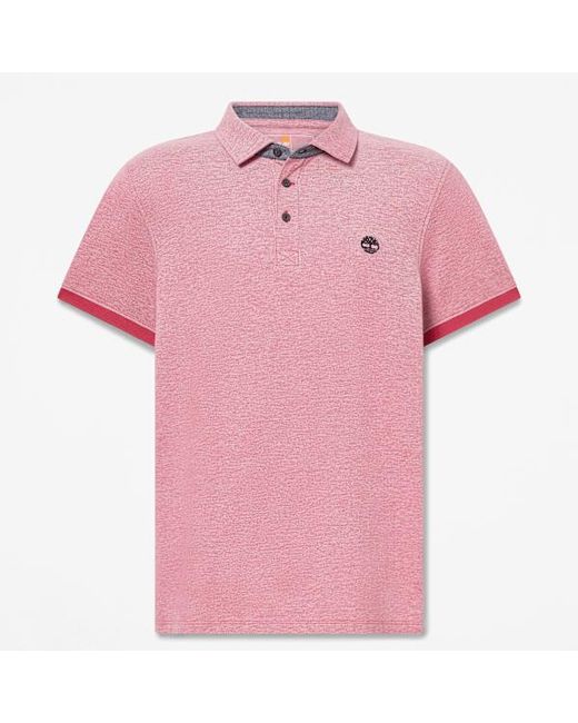 Timberland Pink Baboosic Brook Oxford Short-Sleeve Polo For for men
