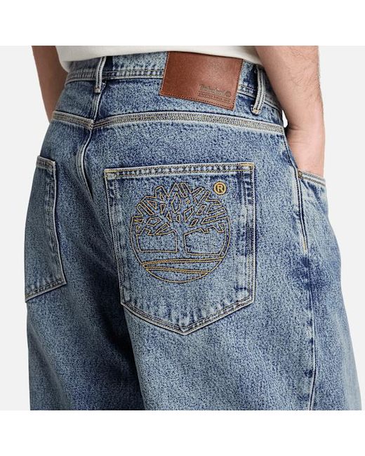 Timberland Blue Baggy Denim Trouser For for men