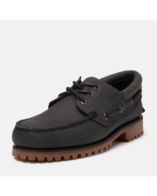 Timberland Black Lake House 3-Eye Lug Boat Shoe For for men
