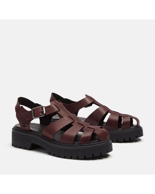 Timberland Brown Stone Street Fisherman Platform Sandal For
