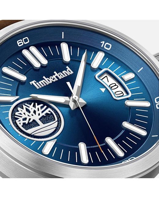 Timberland Blue Leather Strap Watch For for men