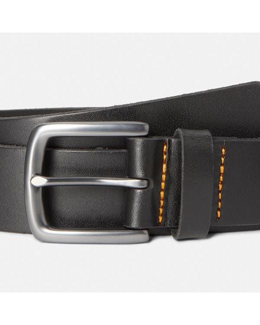 Timberland Black Glen Oak Leather Belt For for men