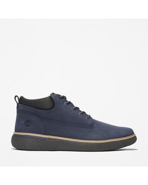 Timberland Blue Cross Mark Leather Chukka For Men In Navy, Man, Navy, Size: 7 for men