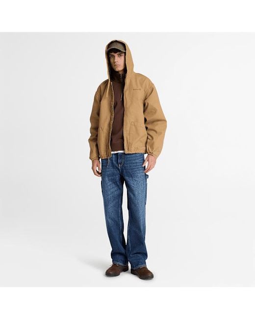 Timberland Natural Hooded Canvas Bomber For for men