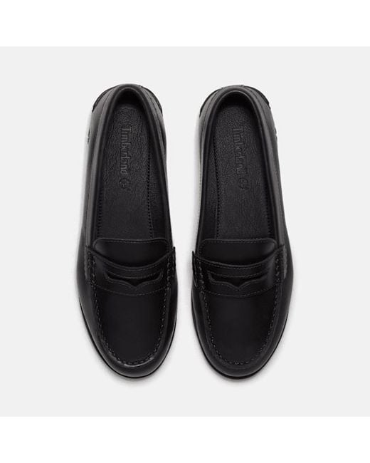 Timberland Black Classic Slip-On Boat Shoe For